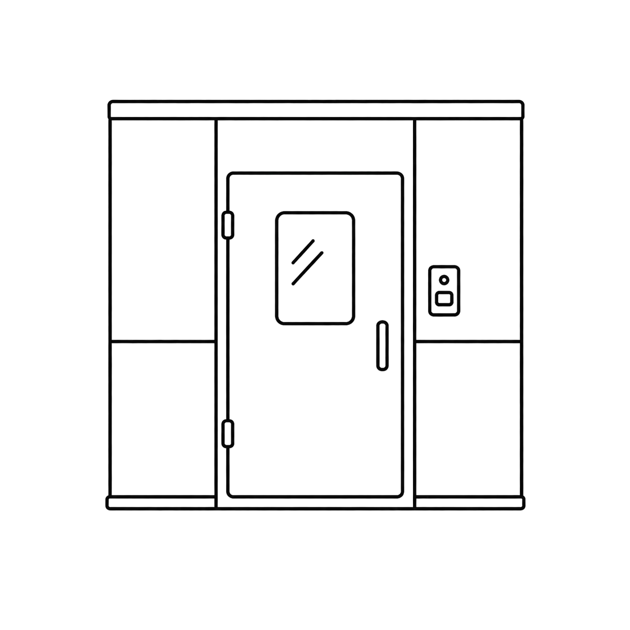 Cleanroom modular door illustration