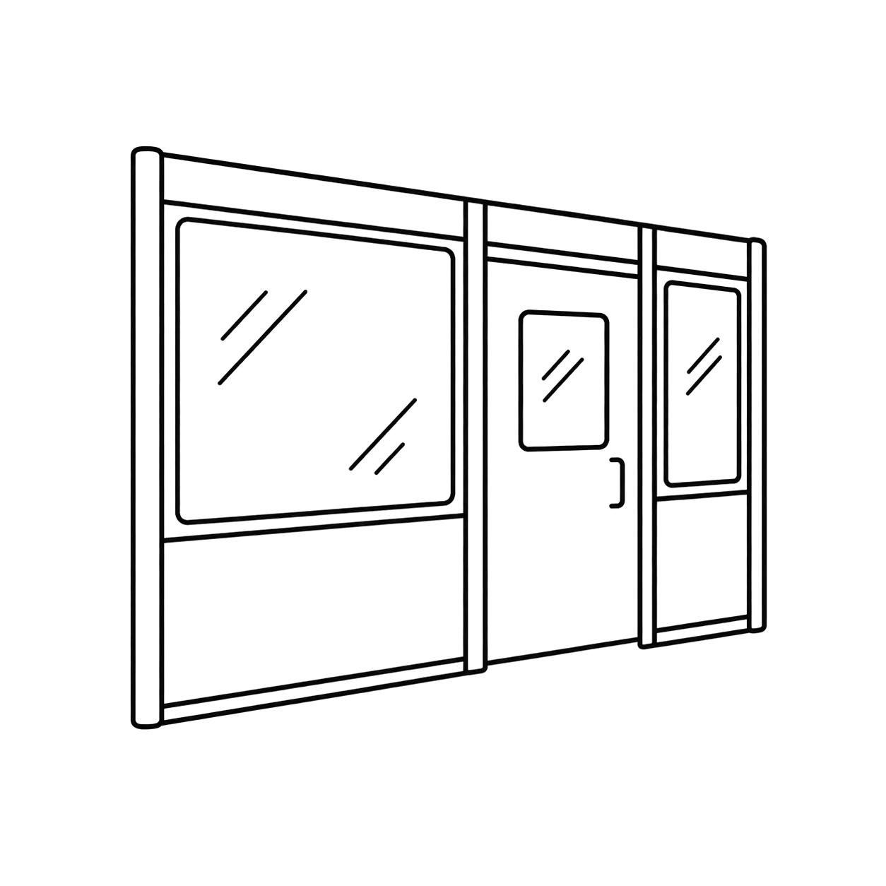 Full glass and vision panels illustration