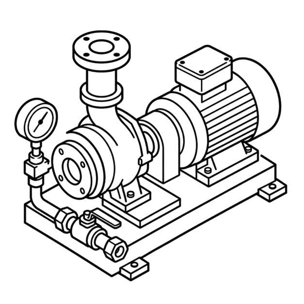 Pumps and accessories illustration