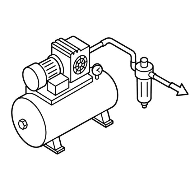 Compressed air and process air system illustration