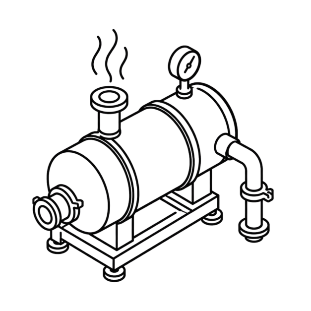 Pure steam system illustration