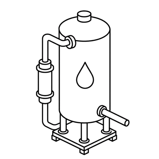 Purified water system illustration