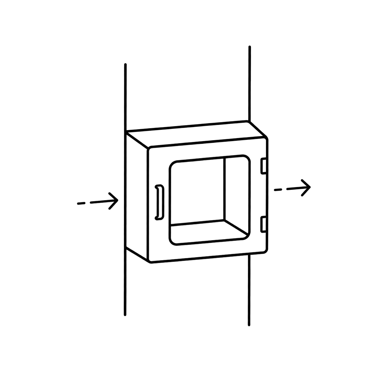 Material pass-through illustration