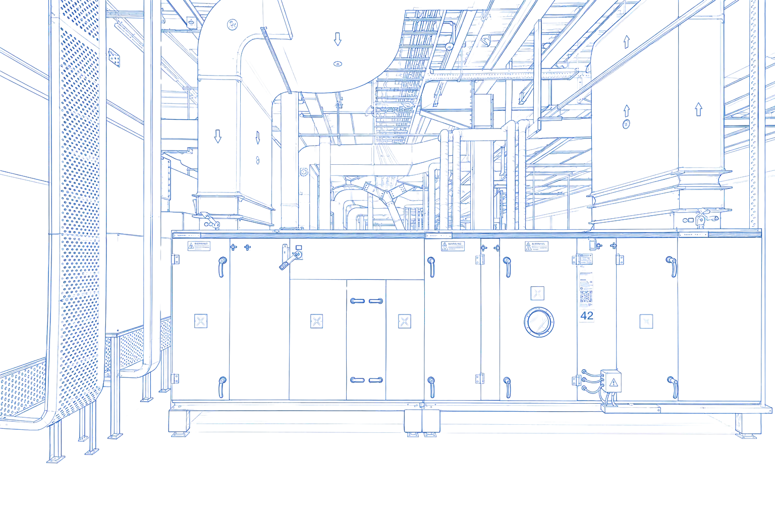 HVAC Blueprint Sketch